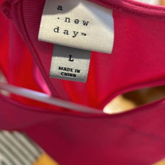 Target A New Day Women's Pink Sleeveless Ruched Ponte Maxi Dress Size Large - Picture 6 of 6